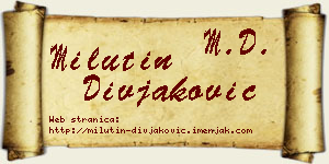 Milutin Divjaković vizit kartica